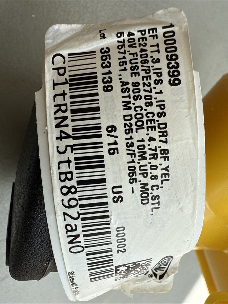 Central Plastics Tapping Tee 3" x 1" IPS 10009399 Yellow