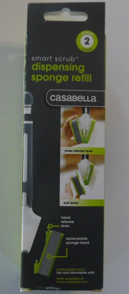 Casabella Smart Scrub Dispensing Sponge Refill (2 Pack)