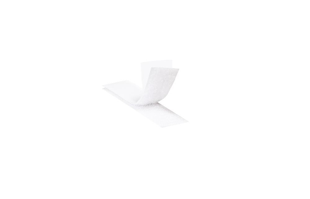 Adhesive White Hook & Loop 4" Mounting Strips 8 Pack Heavy Duty Water Resistant