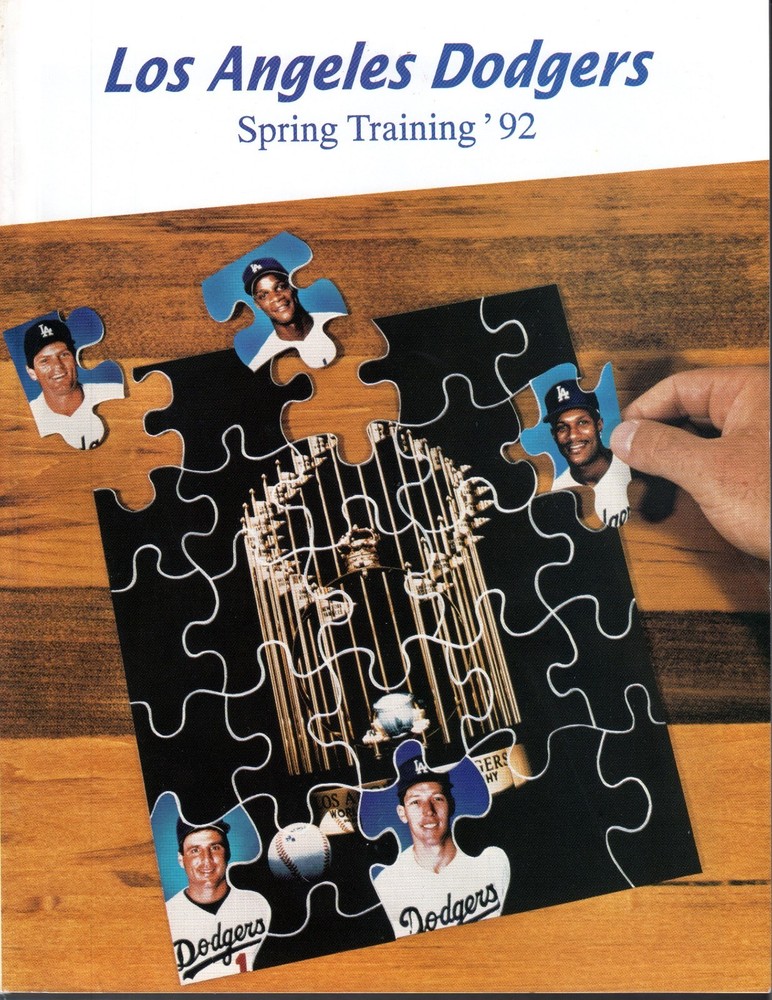 1992 Spring Training  KC ROYALS vs LA DODGERS  YEARBOOK MAGAZINE PROGRAM  EX-MT