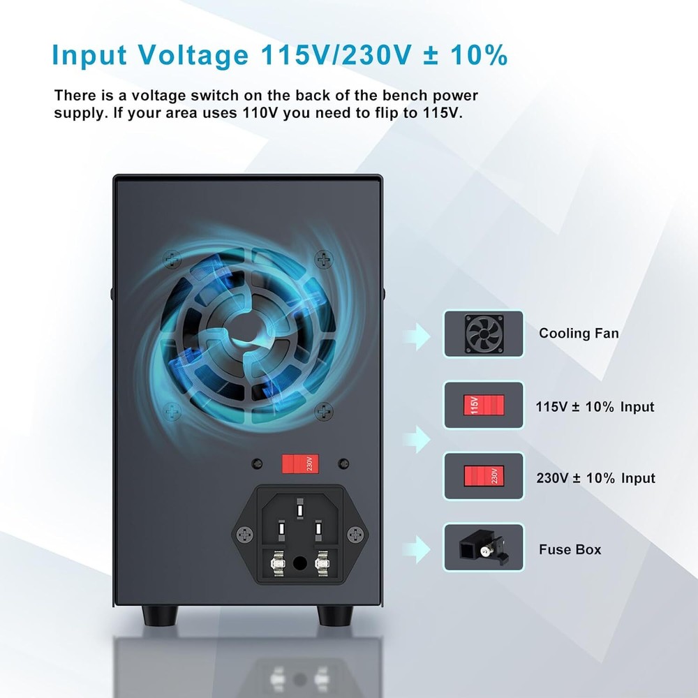 DPS3010U 0~30V 10A Adjustable DC Bench Power Supply Lab Variable DC Power Switch
