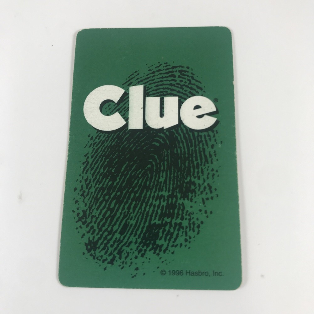 Replacement Clue Detective Game Piece Conservatory Playing Card 1996