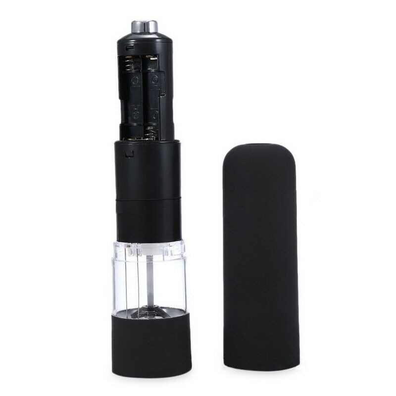 Automatic Electric Salt & Pepper Mill Grinder Shaker Set Adjustable- Matt Black
