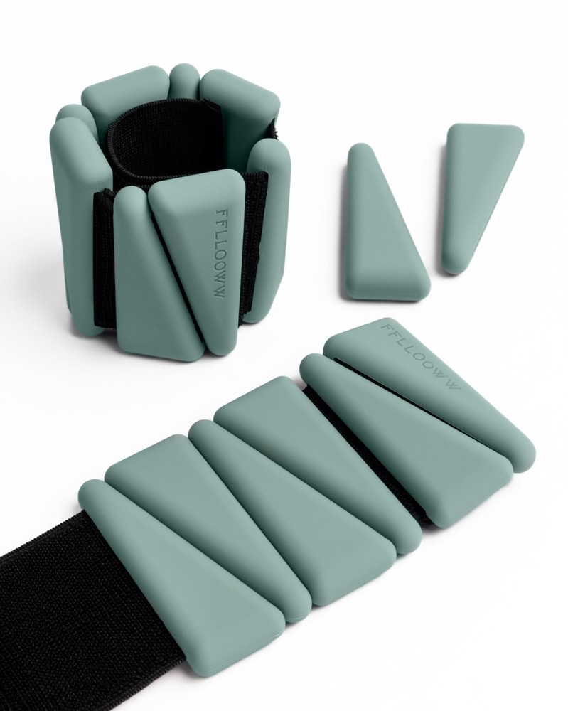 FFLLOOWW Adjustable Ankle & Wrist Weights Set, 2 lbs Each (4 lbs Total), Soft...