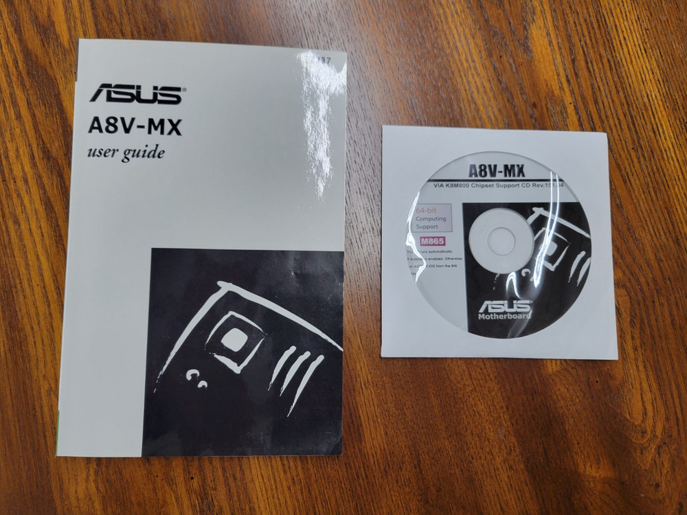 ASUS A8V-MX Motherboard USER Guide and Driver Disk