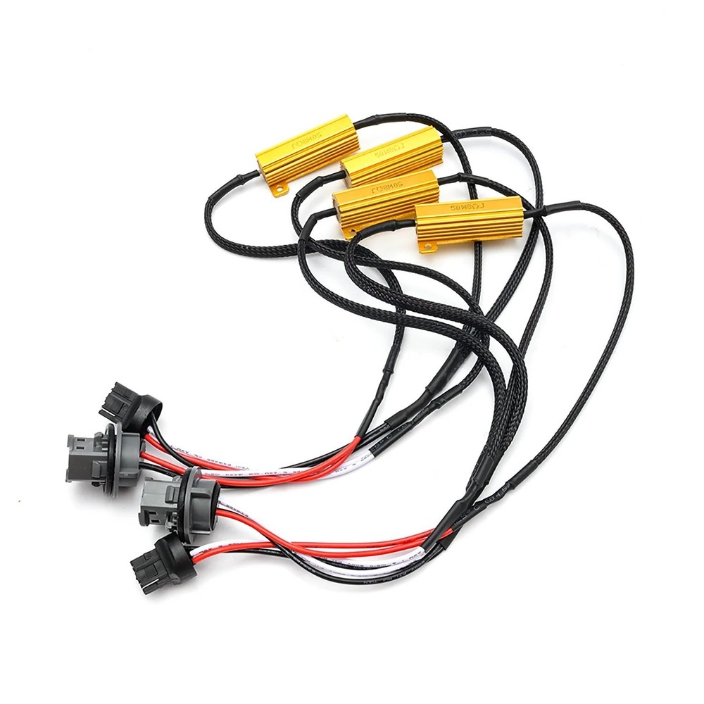 Wire LED Resistor Canceler Error Decoder 7443 Harness Rear Turn Signal Bulb Fit
