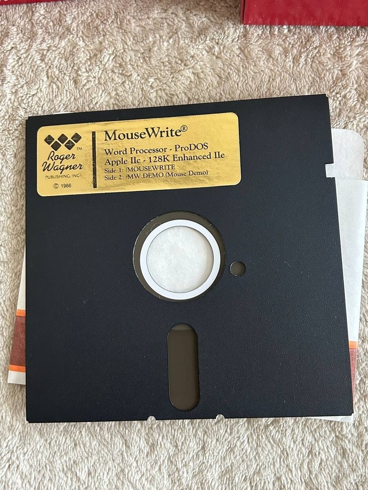 Macintosh MouseWrite Word Processor for Apple IIc IIGS IIe. Software 1985-86 #2