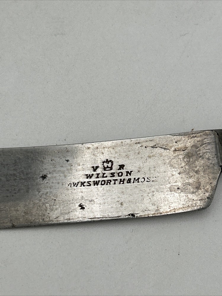 Antique Wilson Hawksworth & Moss Bone Handle Knife blade And Fork Set