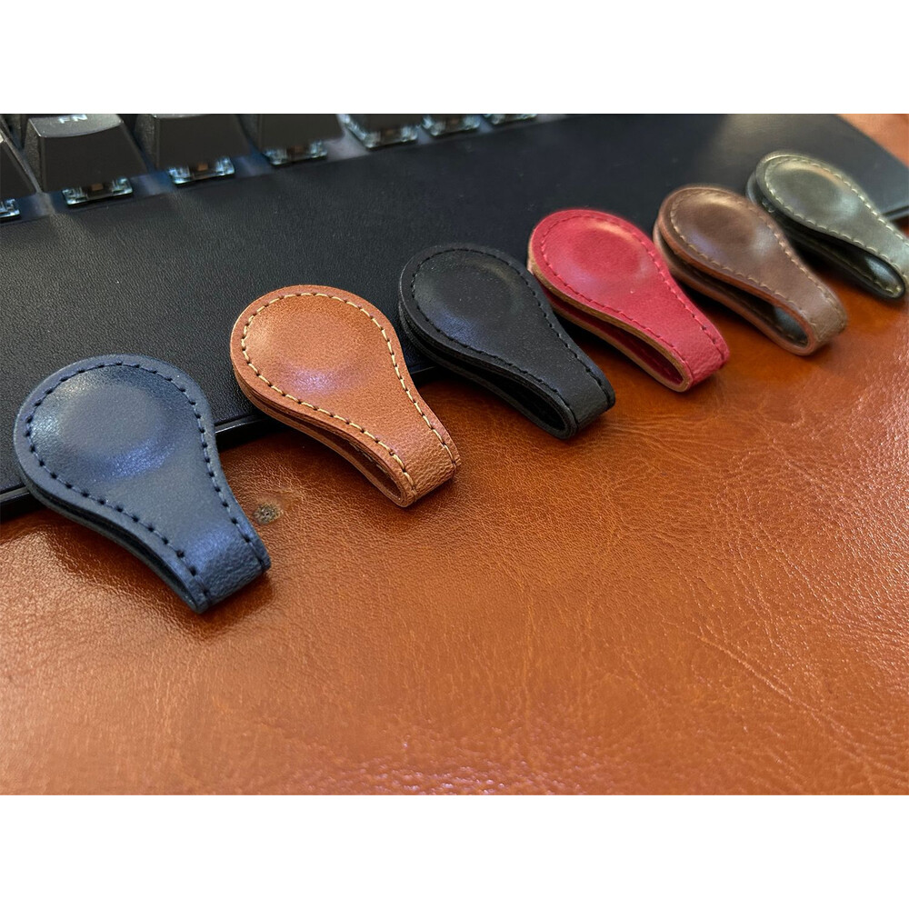 2/12Pcs Magnetic Bookmarks, Classic Stitched Leather Bookmark