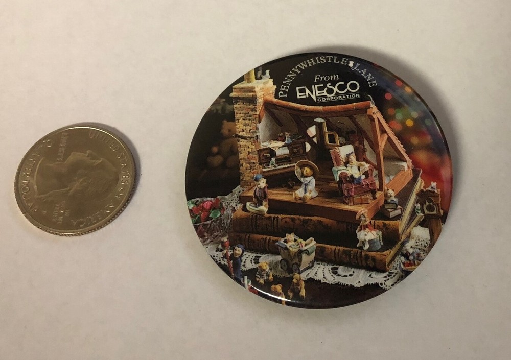 Enesco Pennywhistle Lane Button Pin