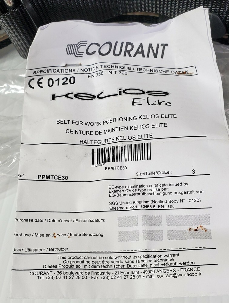 Courant Kelios Elite Firefighter Fireman's Belt