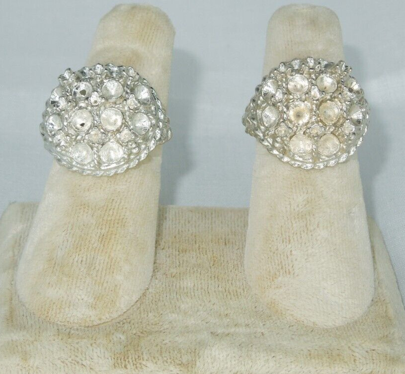 2 Ring Blanks Settings Cabochon Adjustable silver Plated Brass NEW 85O