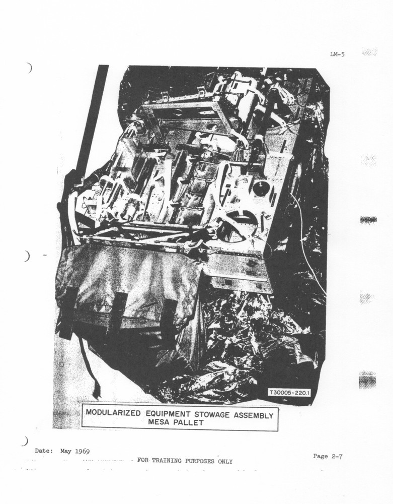 NASA APOLLO 11 LUNAR MODULE (LM-5) STRUCTURES DOCUMENT FOR ASTRONAUT TRAINING