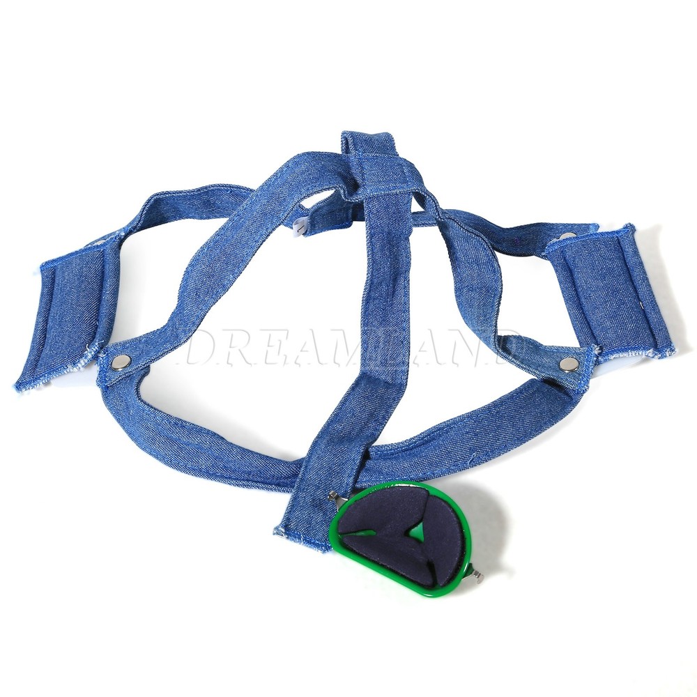 Dental Orthodontic High -Pull Headgear With Rigid Chin Cap High Pull Strap Blue