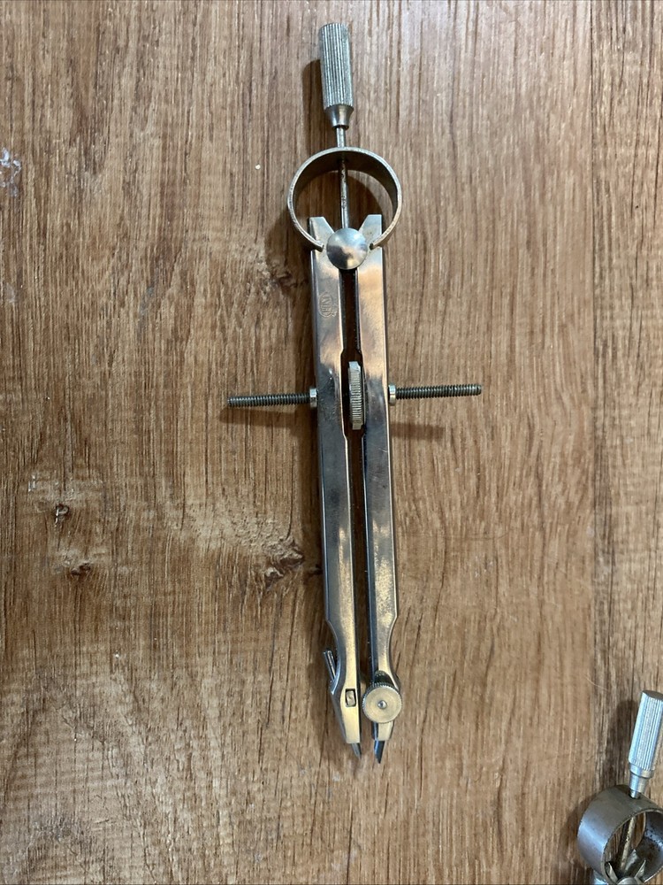 Vintage Drafting Tools - Templates, Compasses, Triangle Scale Ruler