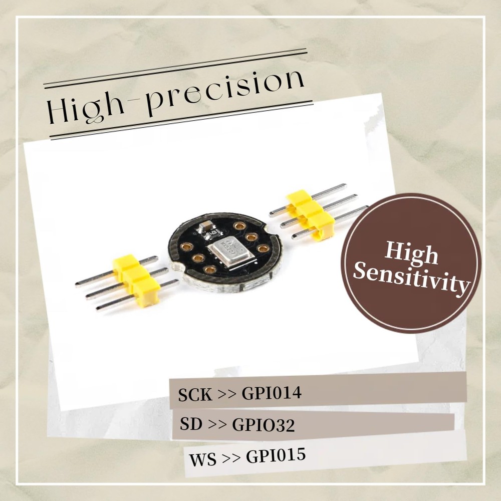 5Pcs INMP441 Omnidirectional Microphone Module MEMS I2S Interface Supports ES...