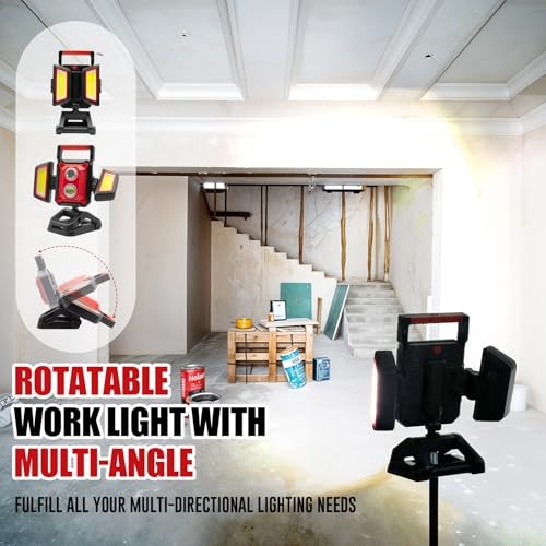 40W Rechargeable Work Light, 4000LM Magnetic Work Light, Foldable&360°