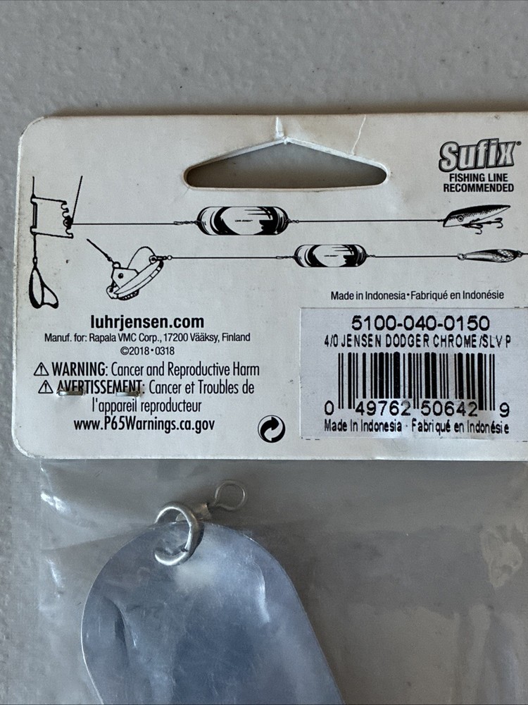 Luhr Jensen 4/0 Jensen Dodger Chrome Flasher.