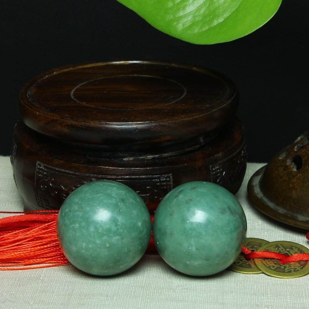 Traditional Chinese 1.57" Marble Baoding Balls - Elegant Stress Reliever
