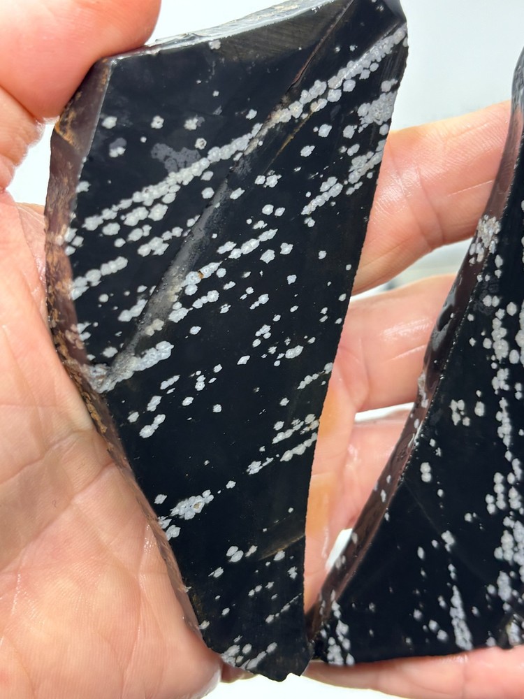 Snowflake Obsidian Slabs Lapidary Cabbing Knapping Combo ship avail