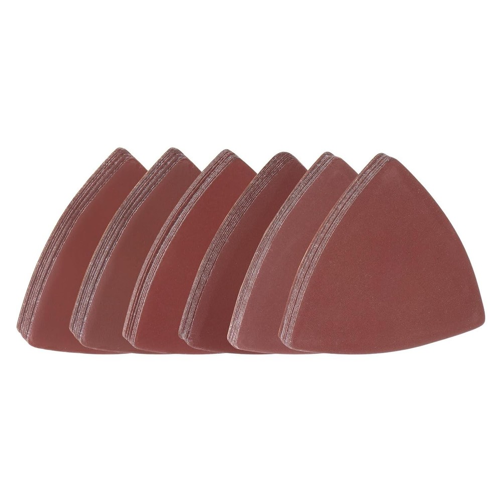 60pcs Triangular Hook & Loop Sandpapers 600/800/1000/1200/1500/2000 Grits 3-1...