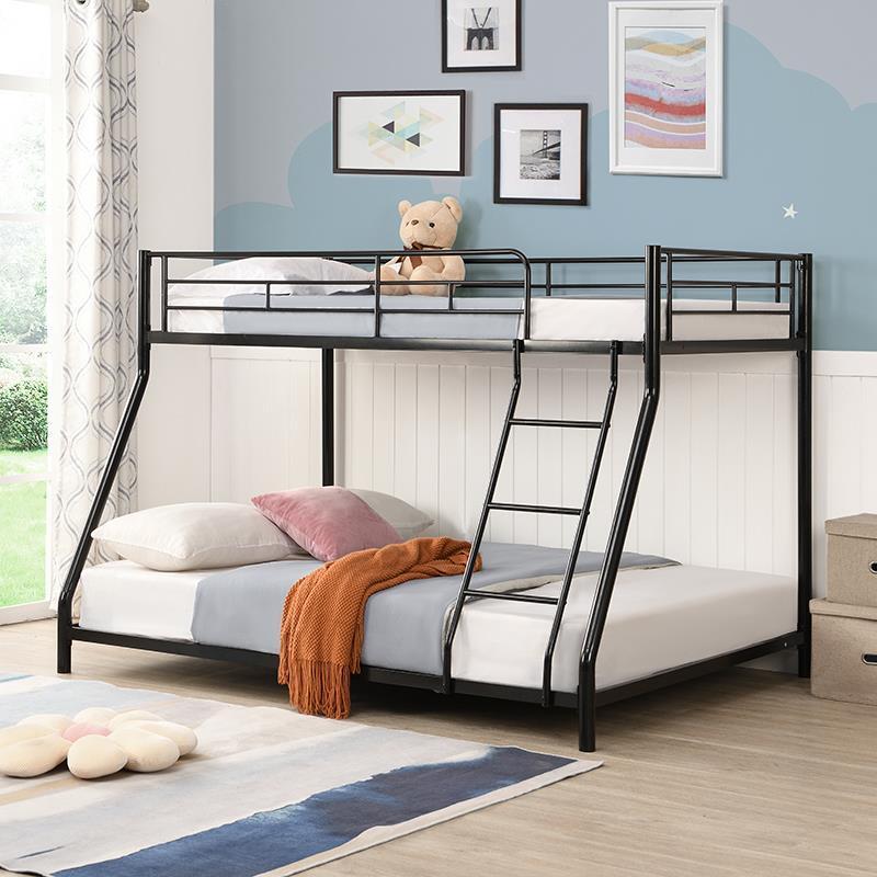 Strong Steel Metal Structure Bunk Bed Quiet Noise Free No Box Spring Needed