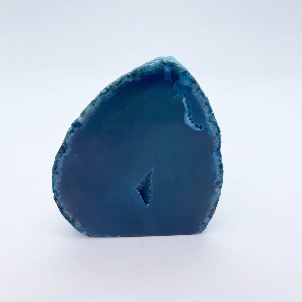 Blue Agate Base Cut Geode Crystal $35