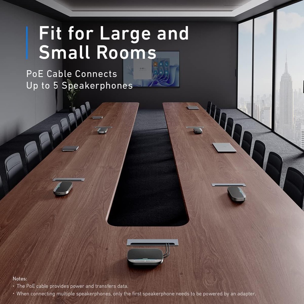 AnkerWork SR500 Conference Speaker 8 Microphone Deep Learning 48kHz for Meeting