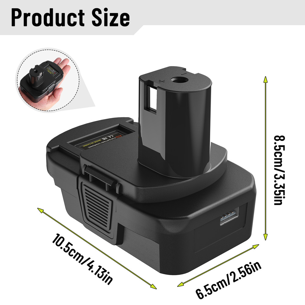 3pack,DM18RL Adapter Compatible with Ryobi 18V Tools Replacement for 18V Battery