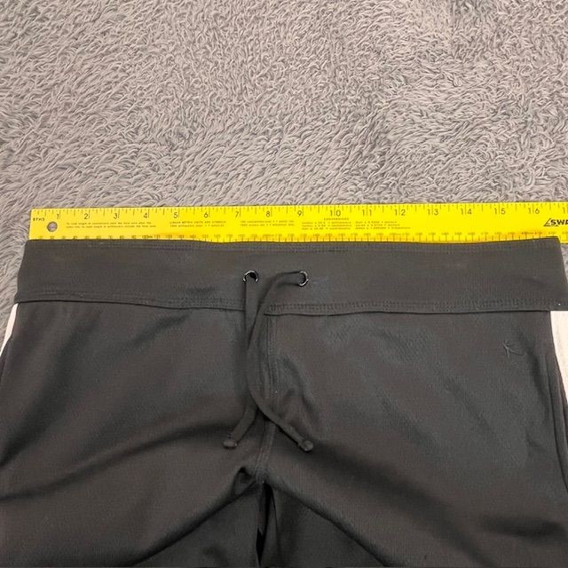Danskin Now Pants Womens M Black White Side Stripe Athletic Capri Drawstring