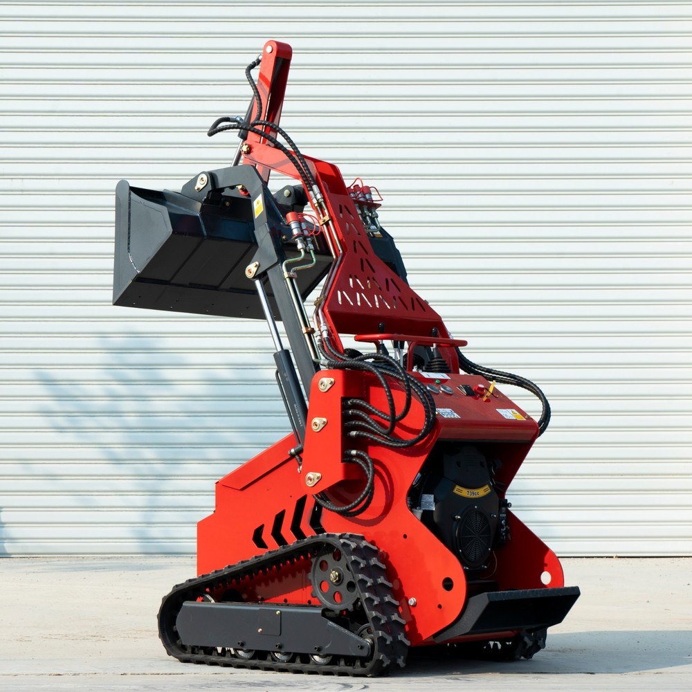 Upgraded Mini Skid Steer Tracked Loader 23HP Engine 3-Pumps Free Ship Unloading