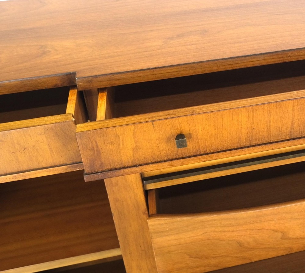 Widdicomb Tambour Doors Compartment Console Server Credenza Cabinet Sideboard