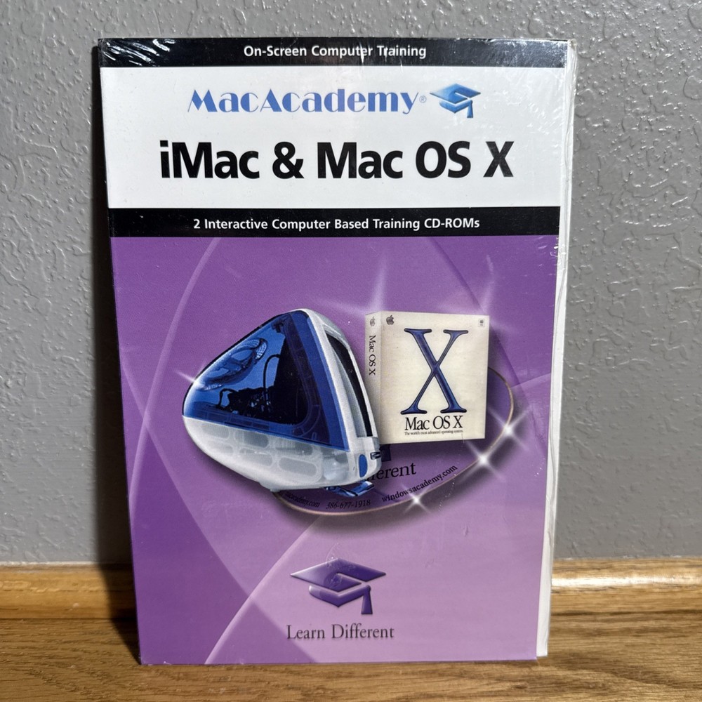 iMac & Mac OS X Interactive Training CD ROM MacAcademy New Sealed