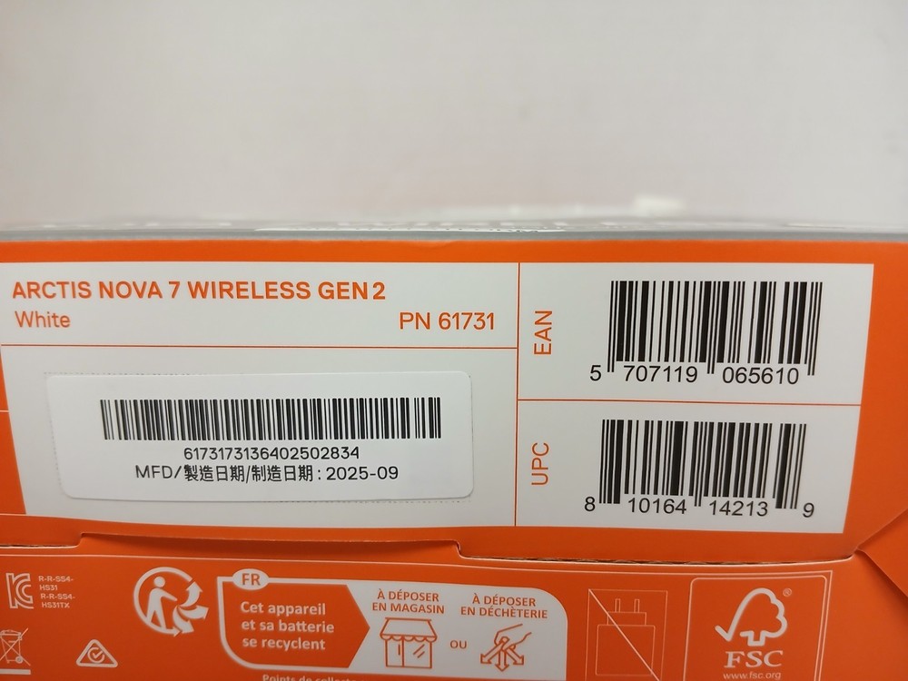 Steelseries Nova 7 Wireless Gen 2 Gaming Headset, White *READ*