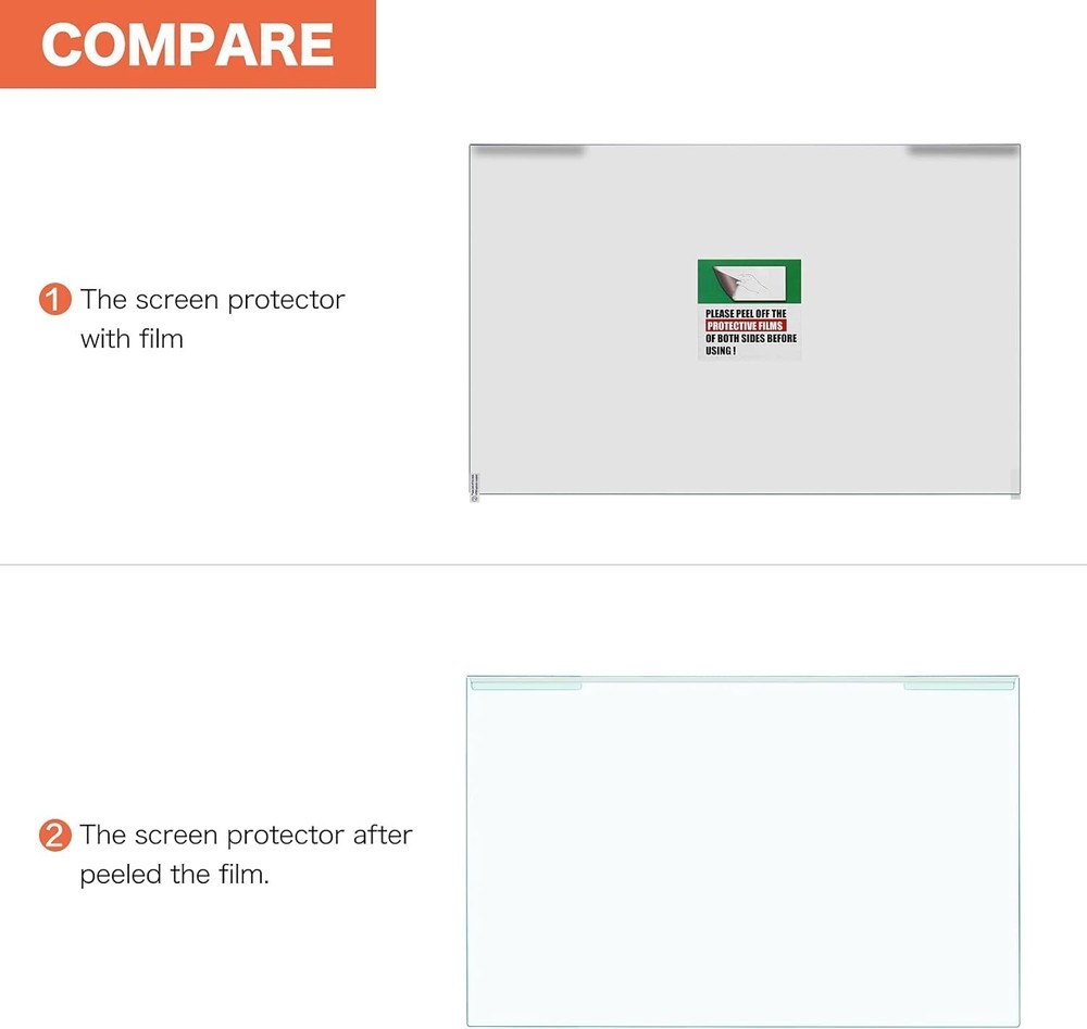 20-22 inch Computer Blue Light Blocking Screen Protector Anti-UV Eye Protecti...