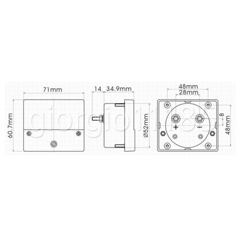 Analog Panel AMP Current Meter Gauge DH670 20A AC & Current Transformer