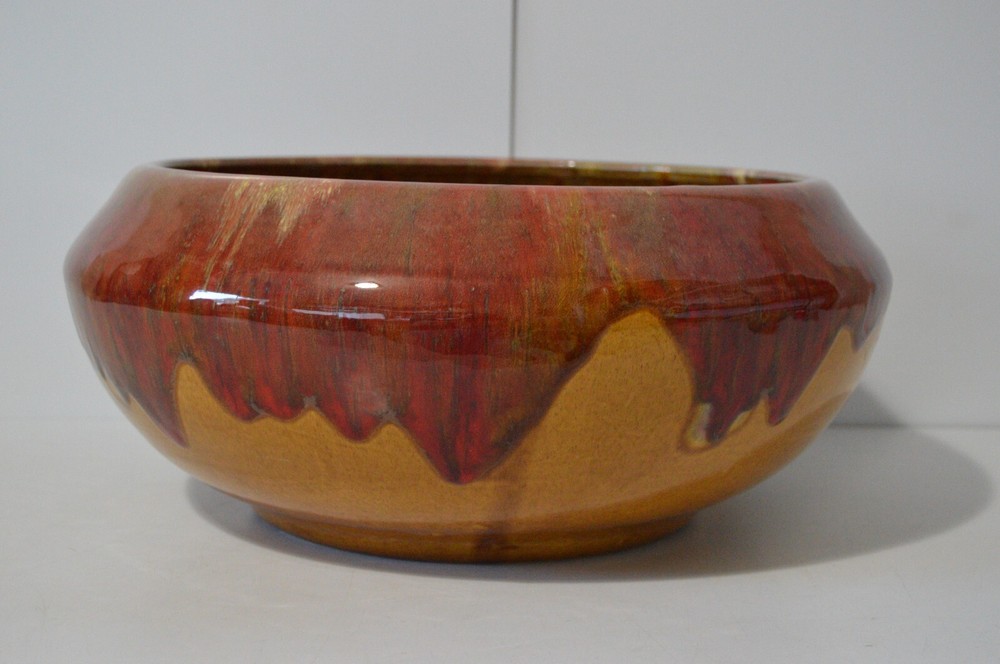 Vintage Extra Large Dripware Ceramic Pot Planter Ceramic Glazed Retro Chic