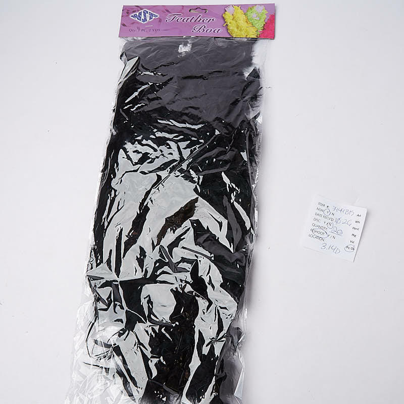 Factory Direct Craft Black Marabou Feather Boa | 2 Pieces