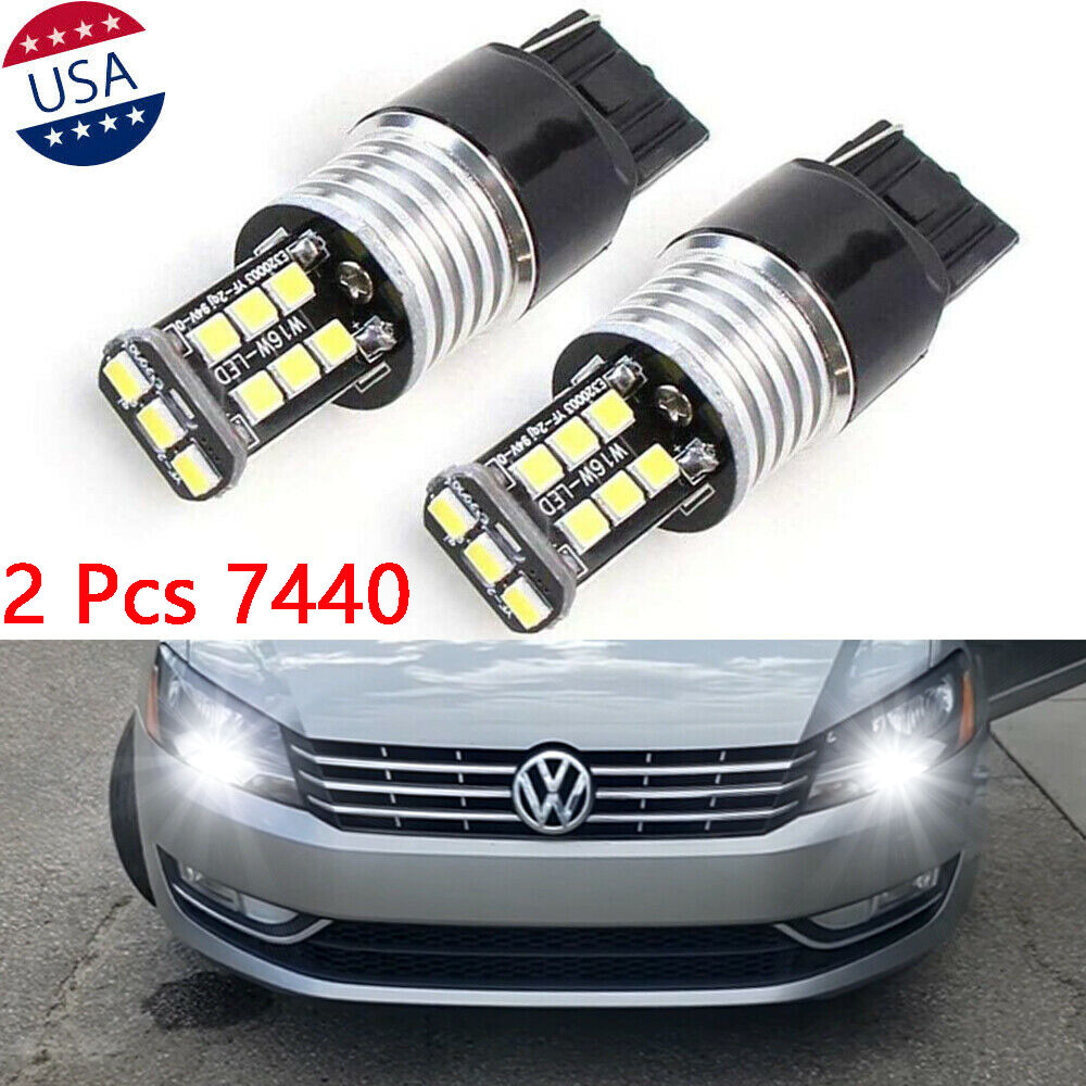6000K White LED Daytime Running Light DRL bulbs For Volkswagen Passat 2012-2015