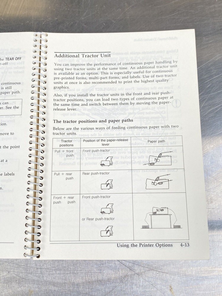 Epson LQ-870/1170 Printer - Manual / Users Guide / Instructions Book