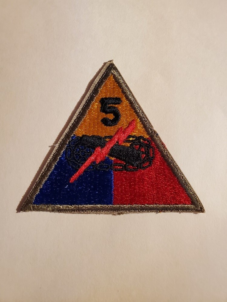 5th Armored division patch Armor, Army