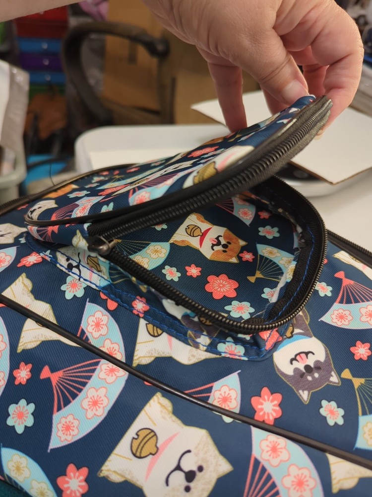 Violin Backpack Padded Cat Design Pocket Handle Adjustable Straps