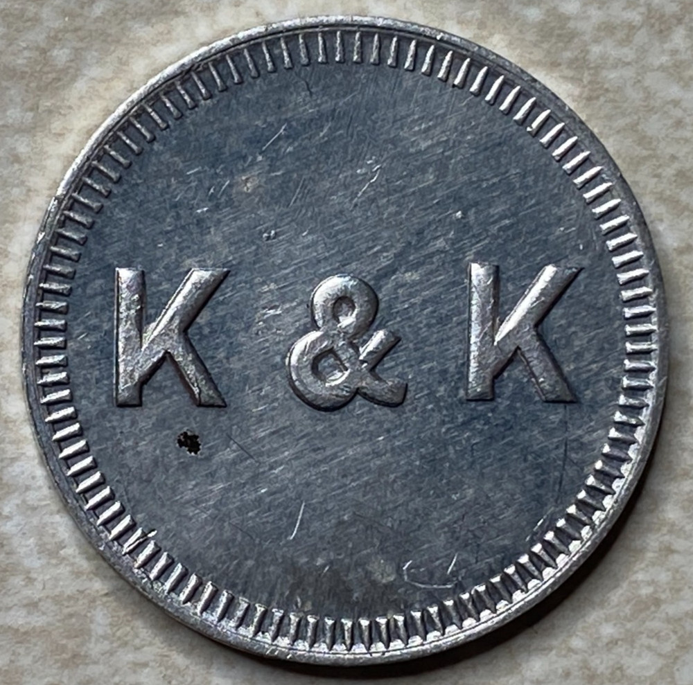 T9204 K & K, Unknown  Anillo Restrike Arcade Token