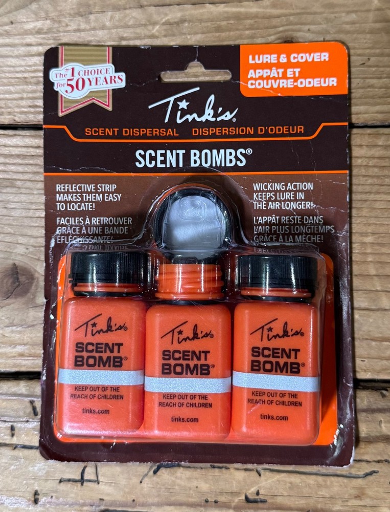 Tinks Scent Bombs Dispenser Use with Liquid Scent Lure 3 Pack NEW
