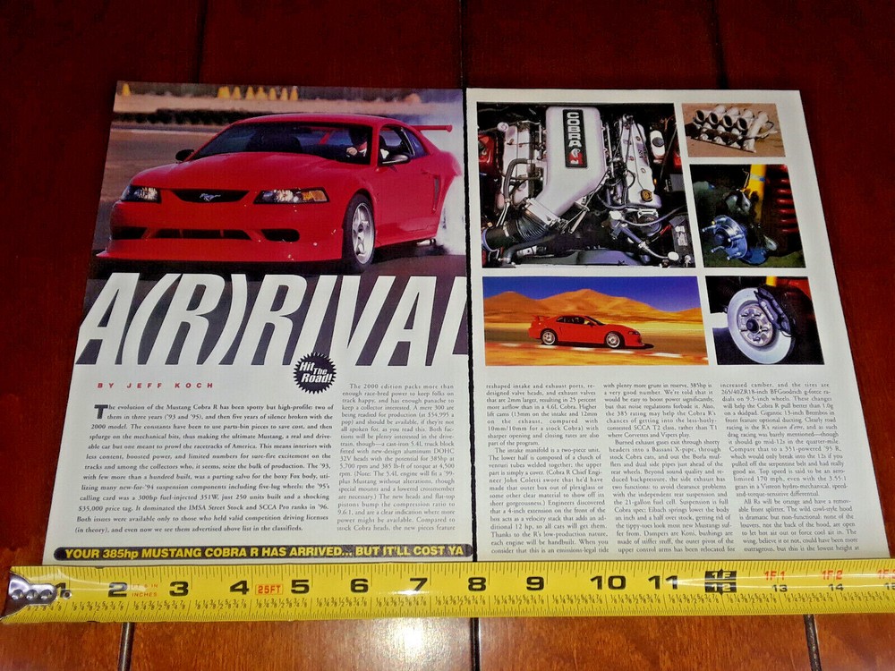 2000 FORD MUSTANG COBRA R ORIGINAL ARTICLE