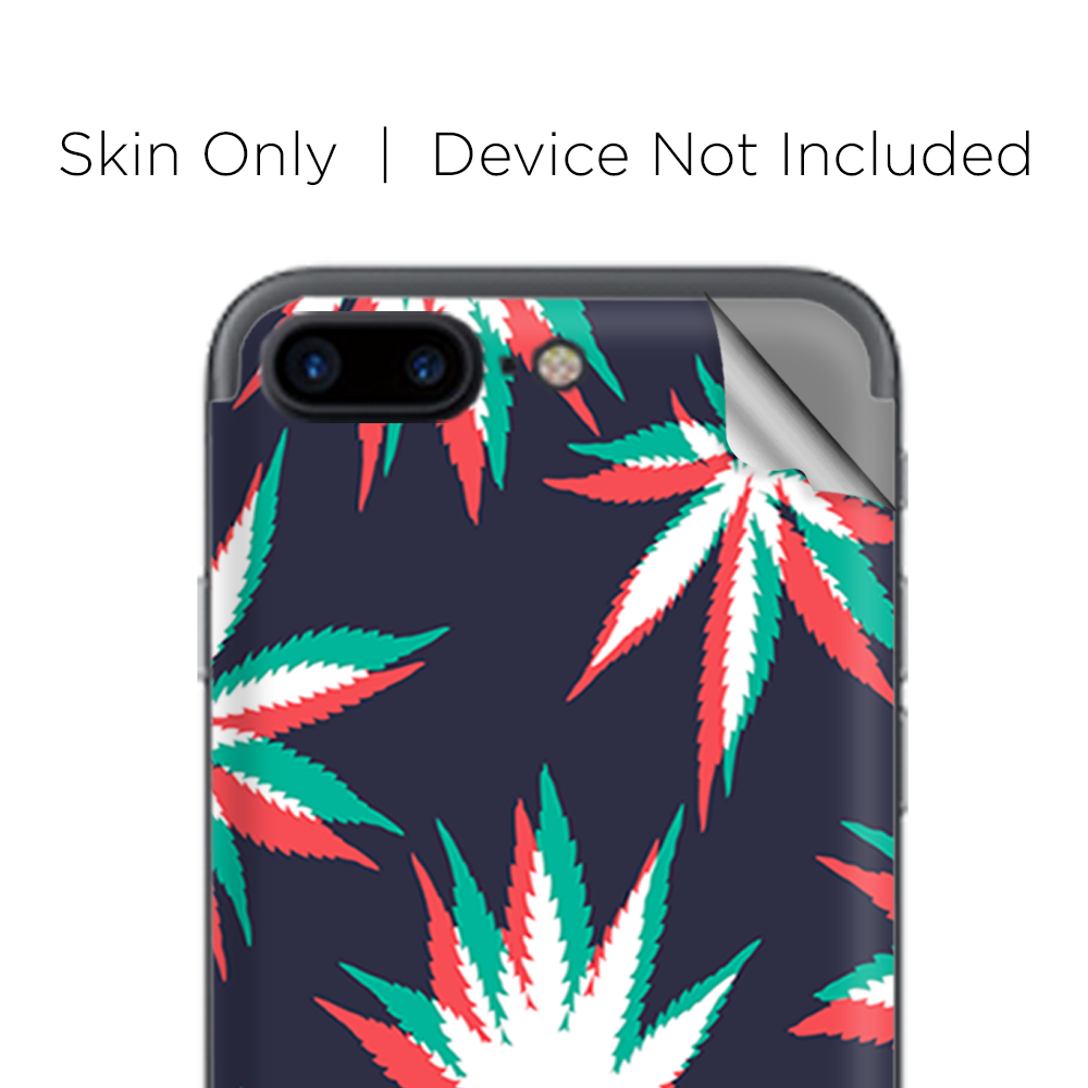 Apple iPhone 7 / 8 Plus Skins Decal Wrap 3D Holographic Weed Pot Leaf