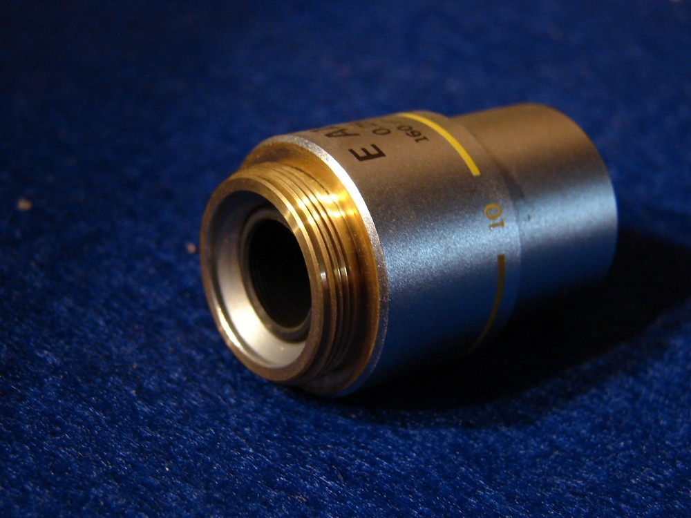 Olympus E A10 Microscope Objective 10X 0.25 NA 160/-