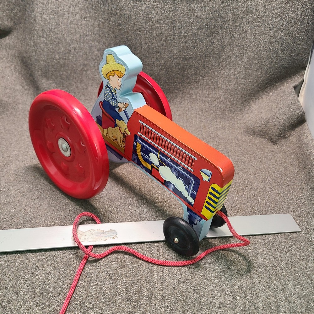 Schylling Toy Pull Tractor - Excellent Condition / Bells Excellent Condition