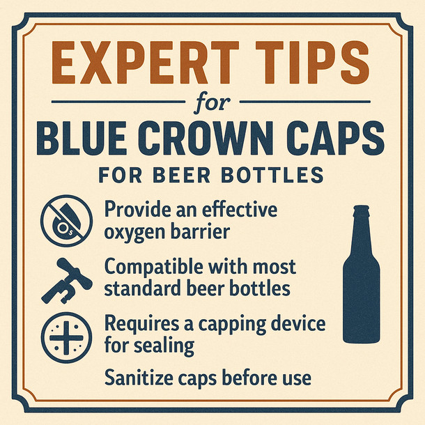 LD Carlson Blue Crown Caps (144/Bag)