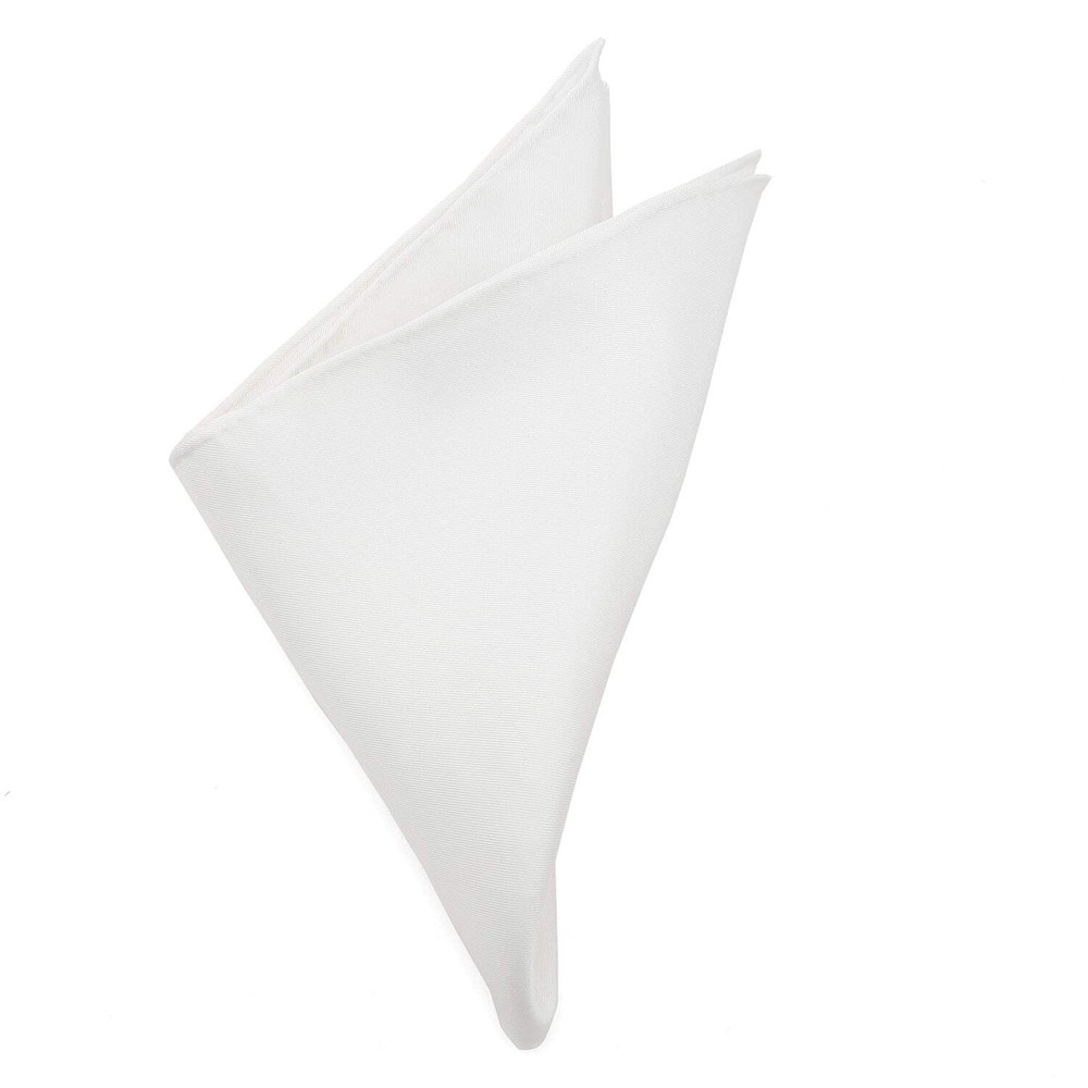 White Silk Pocket Square